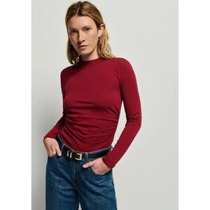 Nation LTD / Rita Mock Neck Long Sleeve in Danish Red